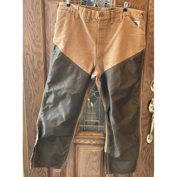 Carhartt Men's 44x32 Nylon Brush Pants USA Made Vintage Union Made WU256 Hunting - Picture 1 of 13